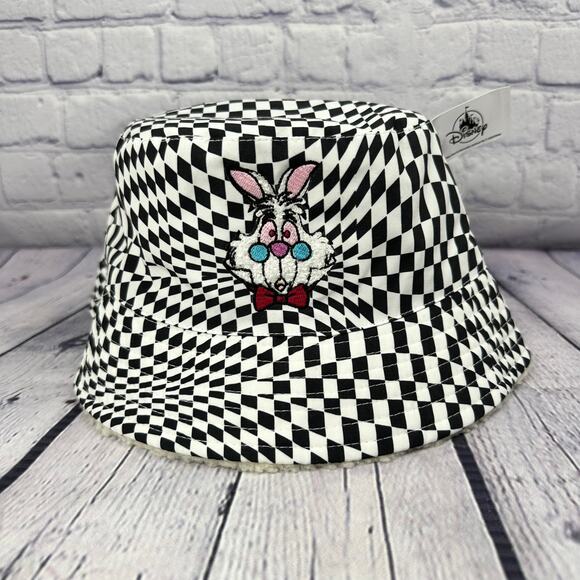 Disney Parks Alice in Wonderland White Rabbit Bucket Hat for Adults NWT - Picture 1 of 8